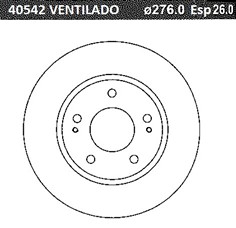 DISCO FRENO (276mm) DEL MITSUBISHI LANCER 04