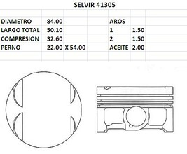 PISTONES 84mm BMW E36 STD 6 CIL TIK