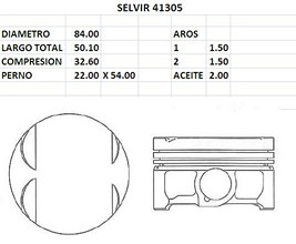 PISTONES BMW E36  STD (84mm) 6 CIL TIK