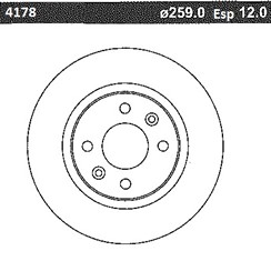DISCO FRENO (259mm) DEL RENAULT CLIO-LOGAN 08