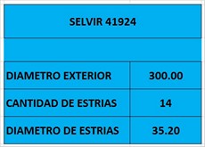 DISCO EMBR 300mm 14 EST HYUNDAI HD78-65 2019 WESL