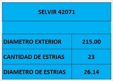 DISCO EMBR 215mm 23 EST MITSUBISHI L200 NAFTA WEST