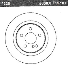 DISCO FRENO (300mm) TRA MB W204-5-7-12 08