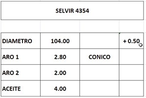 AROS 104.0mm HYUNDAI HD65-78 0.50 (4mm)