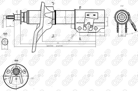 AMORTIGUADOR DEL IZQ MAZDA 323 92 GSP