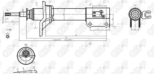 AMORTIGUADOR TRA DER MAZDA 323 92 GSP