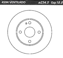 DISCO FRENO (235mm) DEL KIA AVELLA-MAZDA 323 92