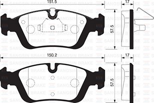 PASTILLAS DEL BMW E46 BREMSI