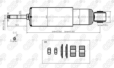AMORTIGUADOR DEL NISSAN D21 91 4WD BREME