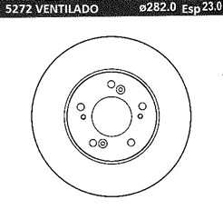 DISCO FRENO (282mm) DEL HONDA CRV 96