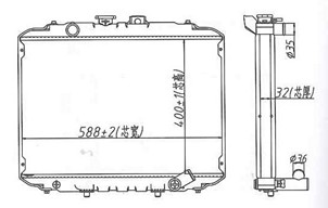 RADIADOR HYUNDAI H100 2.5D 93