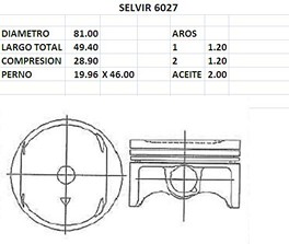 PISTONES 81mm HONDA CIVIC 06 STD