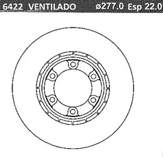 DISCO FRENO (277mm) DEL MITSUBISHI L200 4WD