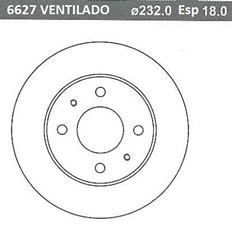DISCO FRENO (232mm) DEL NISSAN B14 BREME