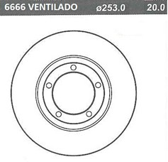 DISCO FRENO (253mm) DEL HYUNDAI H100 92 BREME
