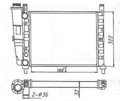 RADIADOR FIAT UNO 85-93 NAFTA (C/DEPOSITO)