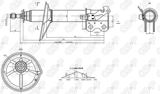 AMORTIGUADOR DEL DER TOYOTA TERCEL 92-95 BREME
