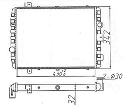 RADIADOR VW 1.6-1.8 N 87 (2ROW)