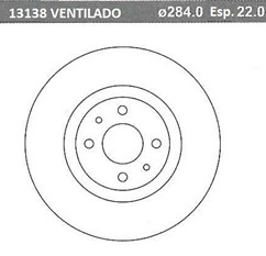 DISCO FRENO (284mm) DEL FIAT STRADA 10