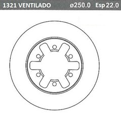 DISCO FRENO (250mm) DEL NISSAN D21 (2WD) BREME