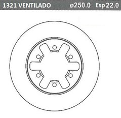 DISCO FRENO DEL NISSAN D21 (2WD) (250mm) BREME