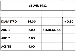 AROS 86.0mm TOYOTA 2.0D 0.50 (4mm) (J)