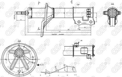 AMORTIGUADOR DEL DER HYUNDAI ELANTRA 96 BREME