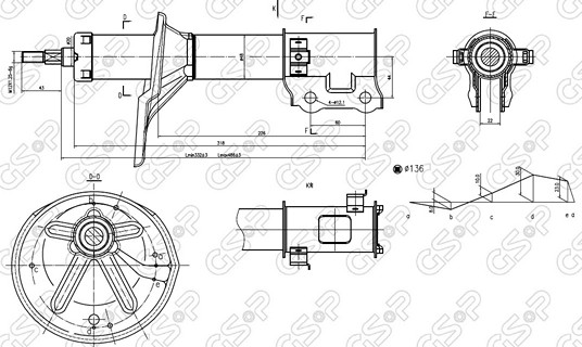 AMORTIGUADOR DEL IZQ HYUNDAI ELANTRA 96 BREME