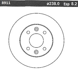 DISCO FRENO (238mm) DEL RENAULT TWINGO