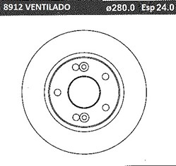 DISCO FRENO (280mm) DEL RENAULT LAGUNA