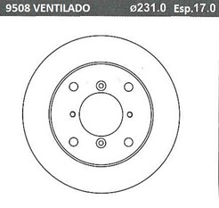 DISCO FRENO (231mm) DEL SUZUKI ALTO 96