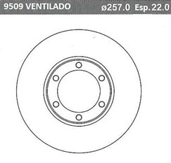 DISCO FRENO (257mm) DEL ISUZU 91-99 BREME