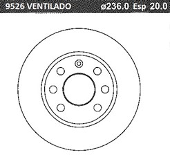 DISCO FRENO (236mm) DEL DAEWOO-GM BREME