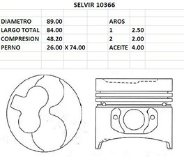 PISTONES 89mm NISSAN TD23 STD
