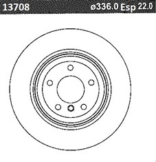 DISCO FRENO (336mm) TRA BMW E90