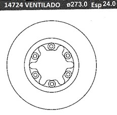 DISCO FRENO (274mm) DEL MAZDA B2500-2900 (4WD)