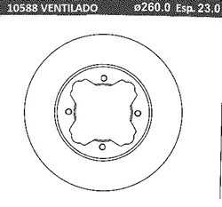 DISCO FRENO (259mm) DEL HONDA ACCORD-CIVIC 90