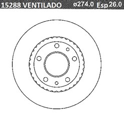 DISCO FRENO (274mm) DEL KIA CARNIVAL 01