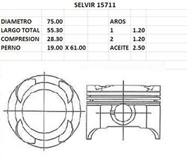 PISTONES 75mm SUZUKI BALENO 1.6 STD