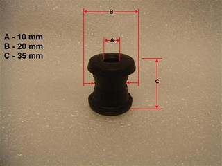 BUJE BASTIDOR INF FIAT UNO (GOMA 10mm) (B)