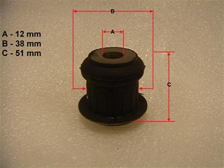 BUJE SUSPENSION DEL VW GOL II 95 (CUADRO) (12mm)