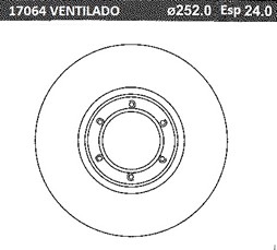 DISCO FRENO (252.50mm) DEL RENAULT TRAFIC