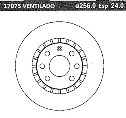 DISCO FRENO (256mm) DEL DAEWOO-GM