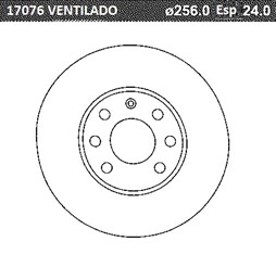 DISCO FRENO (256mm) DEL DAEWOO-GM