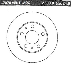 DISCO FRENO (300mm) DEL FIAT DUCATO-PEUGEOT 95