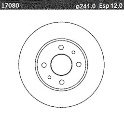 DISCO FRENO (240mm) DEL FIAT PALIO-SIENA-UNO 85