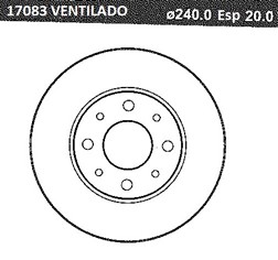 DISCO FRENO (240mm DEL FIAT PALIO-SIENA 96