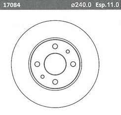 DISCO FRENO (240mm) DEL FIAT CINQUECENTO-SEICENTO