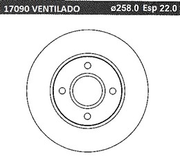 DISCO FRENO (258mm) DEL FORD FIESTA-FOCUS 98 BREME