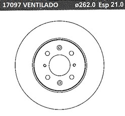DISCO FRENO (262mm) DEL HONDA CIVIC-FIT 92 BREME